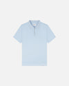 Pure Tencel Cotton Short Sleeve Polo - Light Blue