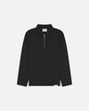 Pure Tencel Cotton Long Sleeve Polo - Black