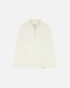 Pure Tencel Cotton Long Sleeve Polo - Off White