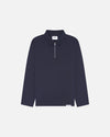 Pure Tencel Cotton Long Sleeve Polo - Dark Navy