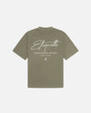 Signature Heavyweight Logo Tee - Army Green