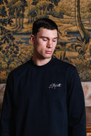 Signature Heavyweight Long Sleeve Tee - Navy